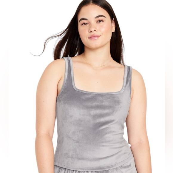 NWT Old Navy Stylish Gray Velvet Tank Top Size 2X - Picture 4 of 9